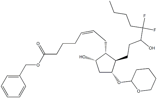 벤질 (z)-7-[(1r,2r,3r,5s)-2-(4,4-디플루오로-3-히드록시옥틸)-5-히드록시-3-[(테트라히드로-2h-피란-2-일) 옥시]사이클로펜틸]헵트-5-에노에이트