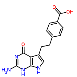 4-[2-(2-아미노-4,7-디하이드로-4-옥소-3H-피롤로[2,3-d]피리미딘-5-일)에틸]-벤조산; PMC