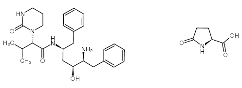 N-(4-아미노-1-벤질-3-히드록시-5-페닐-펜틸)-3-메틸-2-(2-옥소-테트라히드로-피리미딘-1-일)-부티르아미드 5-옥소피롤리딘-2-카르복실 산