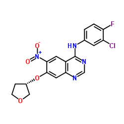 N-(3-클로로-4-플루오로페닐)-6-니트로-7-[[(3S)-테트라히드로-3-푸라닐]옥시]-4-퀴나졸린아민