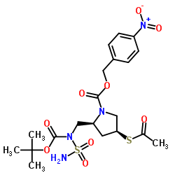 4-니트로벤질(2S,4S)-4-아세틸티오-2-[[N-술파모일-N-(tert-부톡시카르보닐)아미노]메틸]피롤리딘-1-카르복실레이트