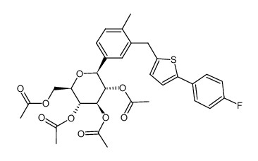 (2R,3R,4R,5S,6S)-2-(아세톡시메틸)-6-(3-((5-(4-플루오로페닐)티오펜-2-일)메틸)-4-메틸페닐)테트라하이드로-2H-피란 -3,4,5-트리일 트리아세테이트