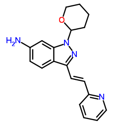 (E) -3- [2- (피리딘 -2- 일)에 테닐] -1- (테트라 하이드로 -2H- 피란 -2- 일) -1H- 인다 졸 -6- 아민