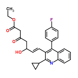 에틸 (E) -7- [4- (4'- 플루오로 페닐) -2- (사이클로 프로필) -3- 퀴 놀리 닐] -5- 하이드 록시 -3- 옥소 -6- 헵 테노 에이트