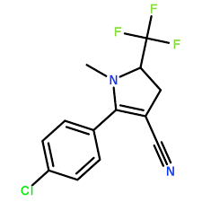 2- (p- 클로로 페닐) -1- 메틸 -5- (트리 플루오로 메틸) -2- 피 롤린 -3- 카르보니 트릴