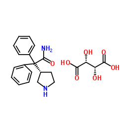 (S)-2,2-Diphenyl-2-(pyrrolidin-3-yl)acetamide (2R,3R)-2,3-dihydroxysuccinate CAS:134002-26-9